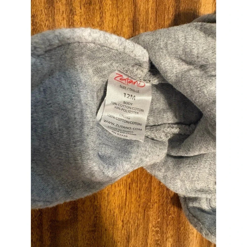 Zutano Fleece Gripper Bootie, Heather Gray, Size 12M